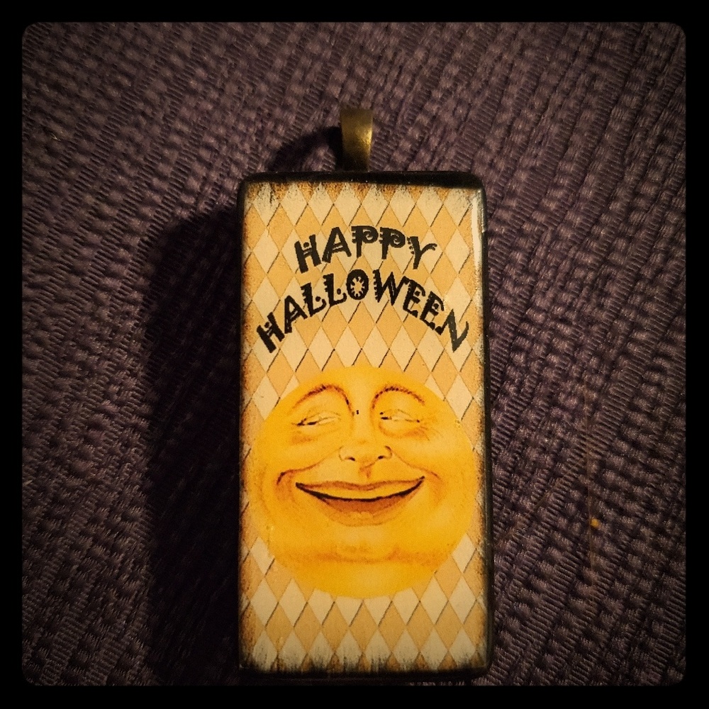 Holiday Fall Halloween Domino Pendant